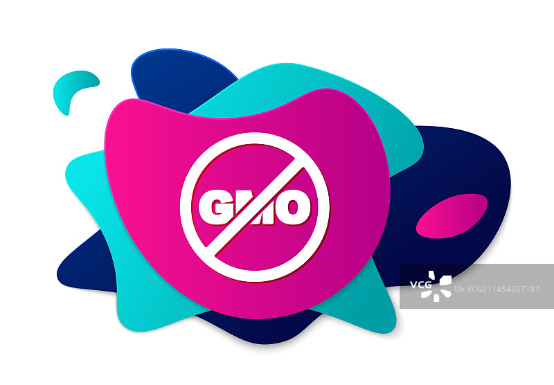非转基因食品彩色图标图片素材