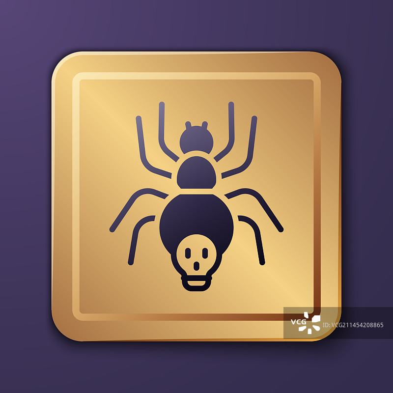 紫色有毒蜘蛛图标图片素材
