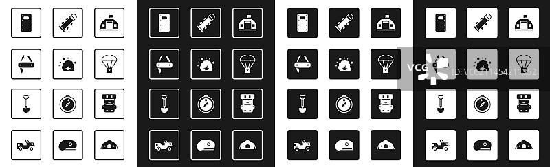 军营炸弹爆炸瑞士军刀组合图片素材