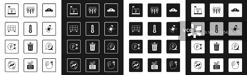 电动汽车温度计太阳能板装置图片素材