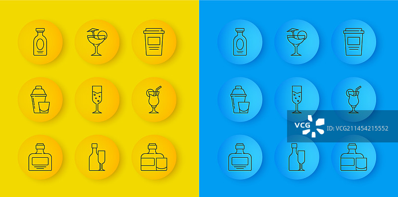 威士忌酒瓶鸡尾酒调酒器玻璃杯图片素材