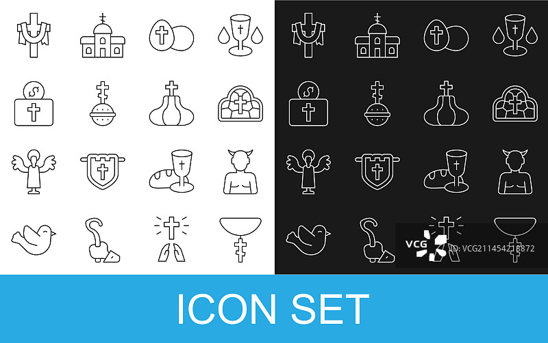 链条基督教十字架图片素材