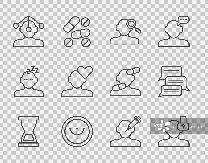 旧沙漏与个性发现线条图片素材