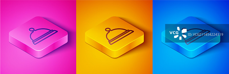 2.5D线条食物托盘图标图片素材