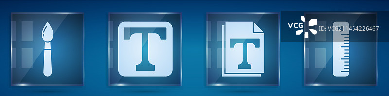 画笔文本文件文档尺子。图片素材