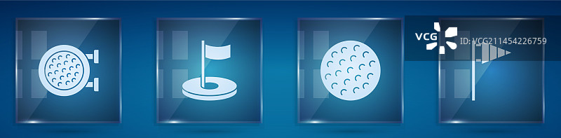 高尔夫运动俱乐部旗帜球洞合集图片素材