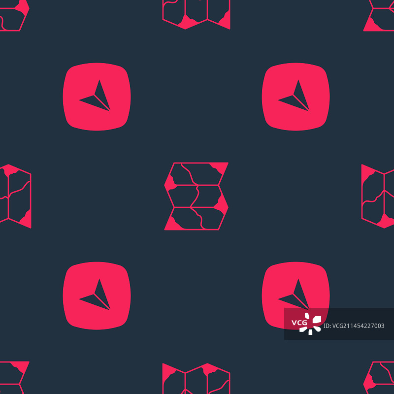 城市地图导航和折叠信息图图片素材