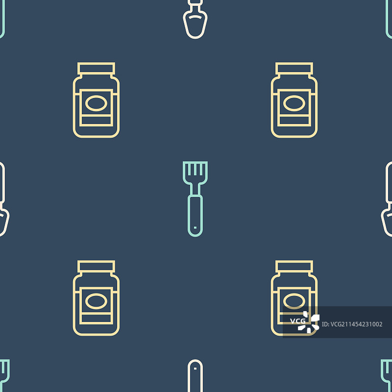 勺子、果酱罐与叉子图片素材