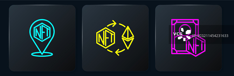 NFT数字加密艺术线条素材图片素材