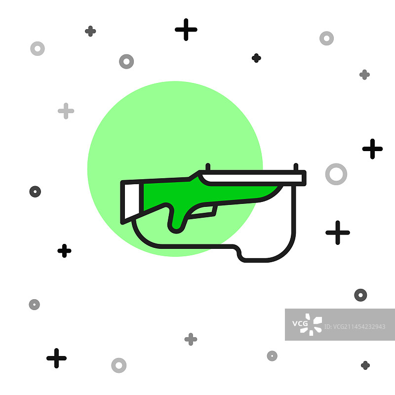 冬季两项步枪轮廓图标图片素材