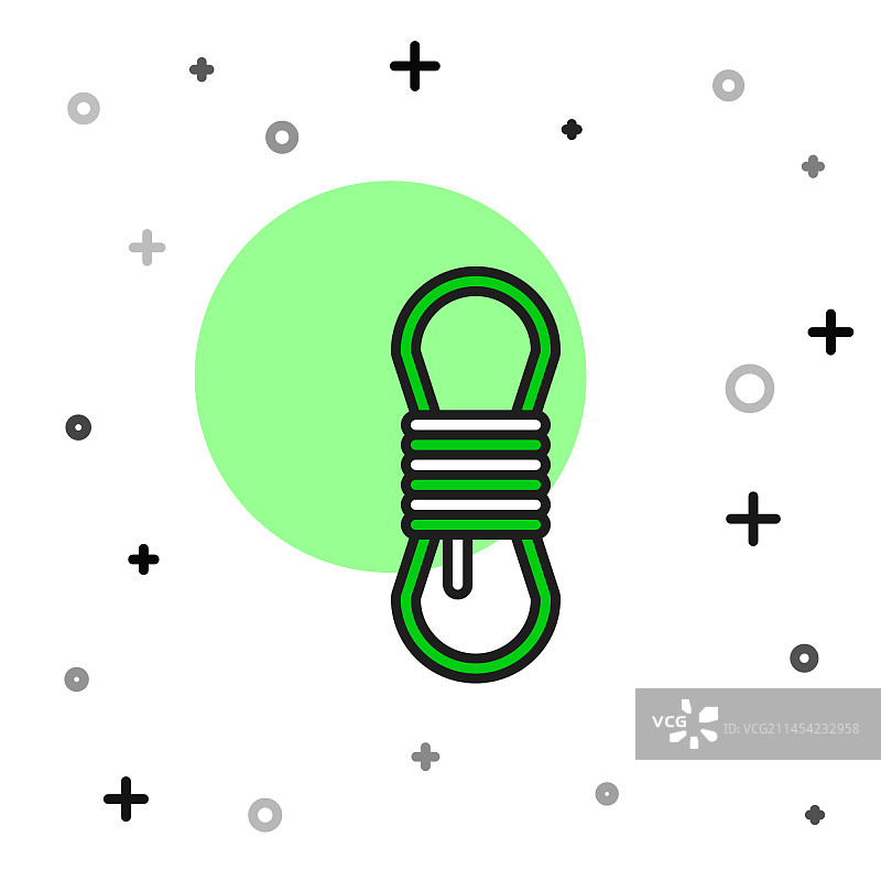 攀岩绳索轮廓图标图片素材