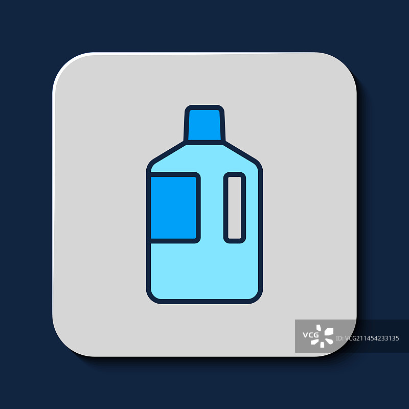 大瓶装纯净水轮廓图标图片素材