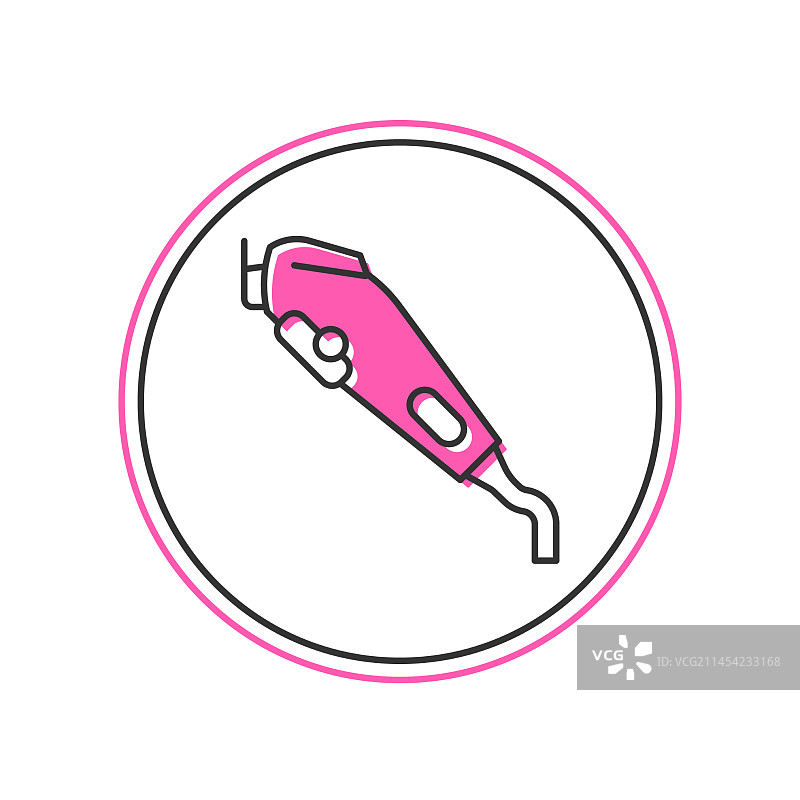电动理发器或剃须刀轮廓图标图片素材