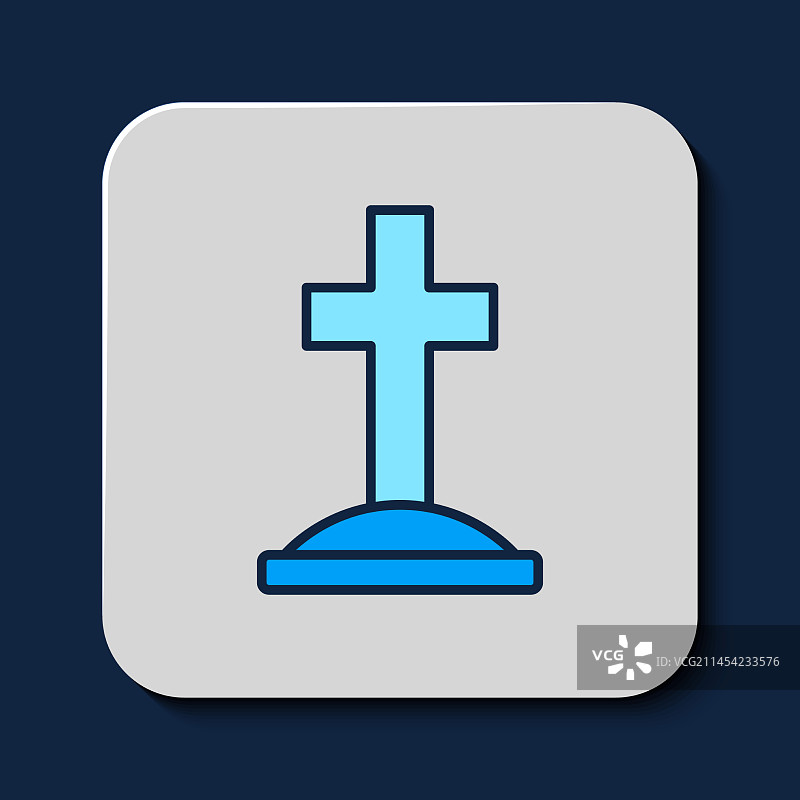 带十字架的坟墓图标图片素材