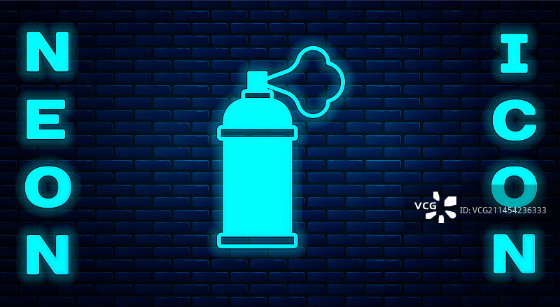 发光霓虹喷漆罐图标图片素材