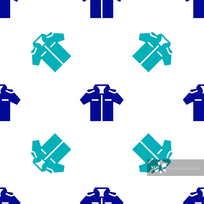 蓝色衬衫图标无缝图案图片素材