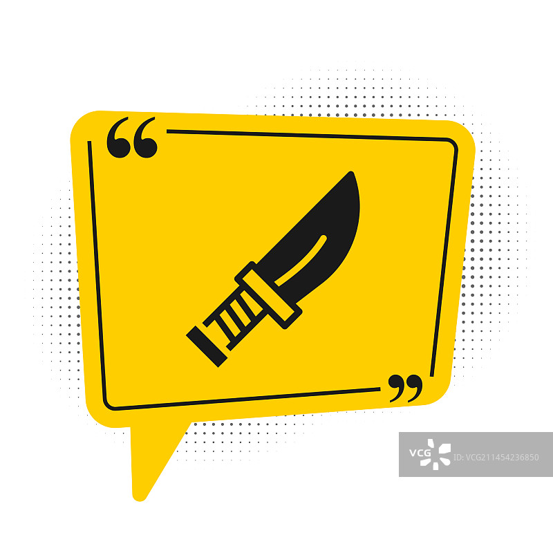 白色背景上的黑色匕首图标图片素材