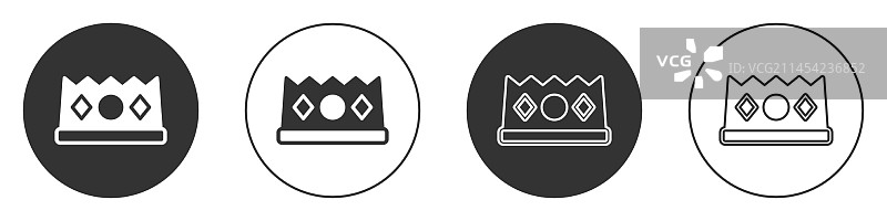 黑色国王皇冠图标图片素材