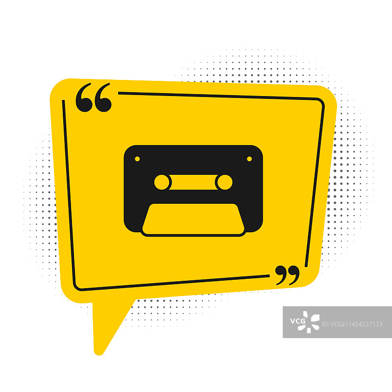 黑色复古录音带图标图片素材