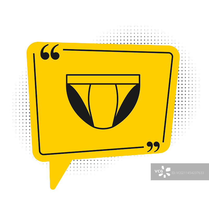 黑色男士内裤图标，白色背景图片素材