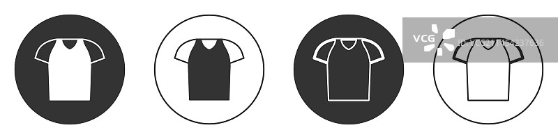 白色背景上的黑色T恤图标图片素材