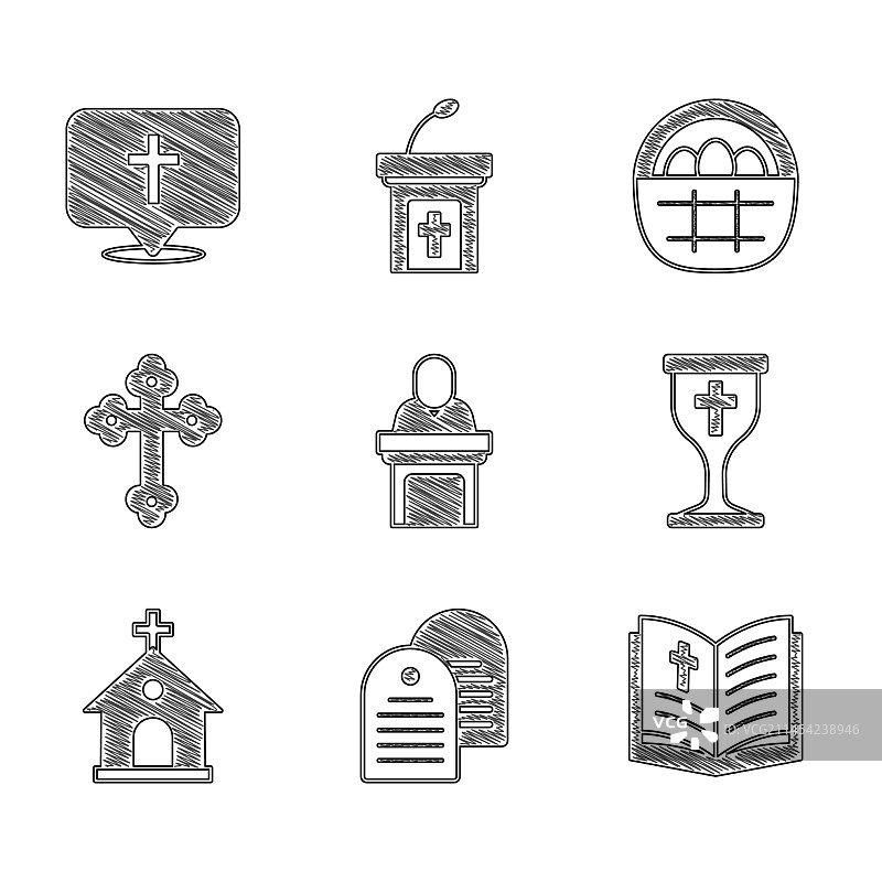 教堂牧师布道圣经书本素材图片素材