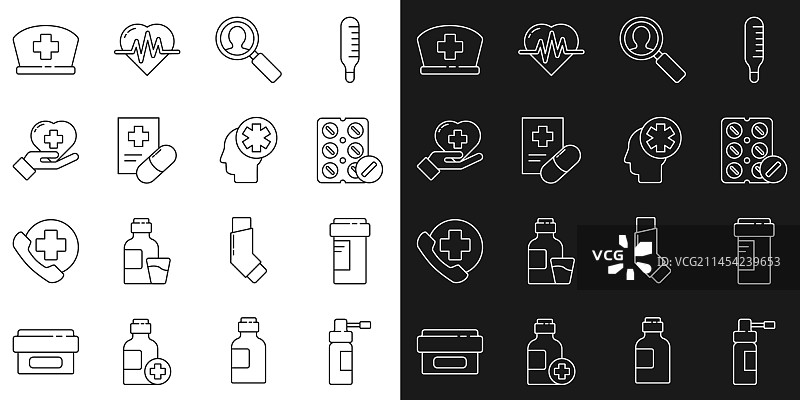 带喷嘴的药瓶线条图片素材