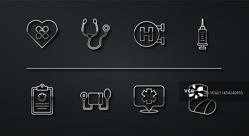 已修复的破碎的心、临床记录素材图片素材