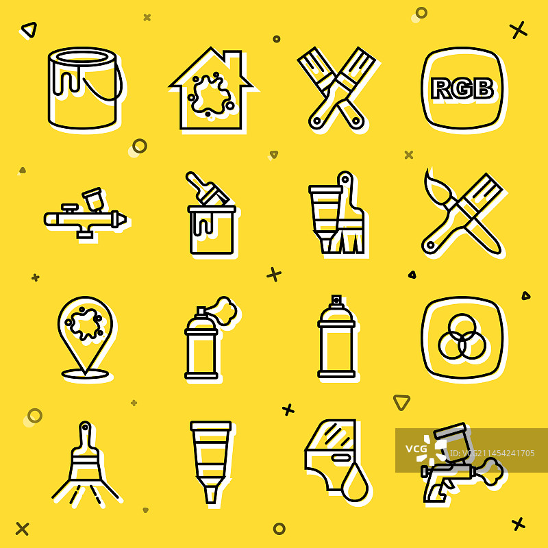 喷漆枪RGB和CMYK颜色图片素材