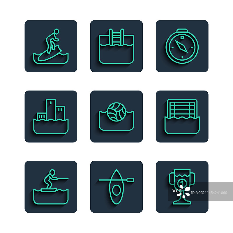 滑水男子皮划艇和桨奖图片素材