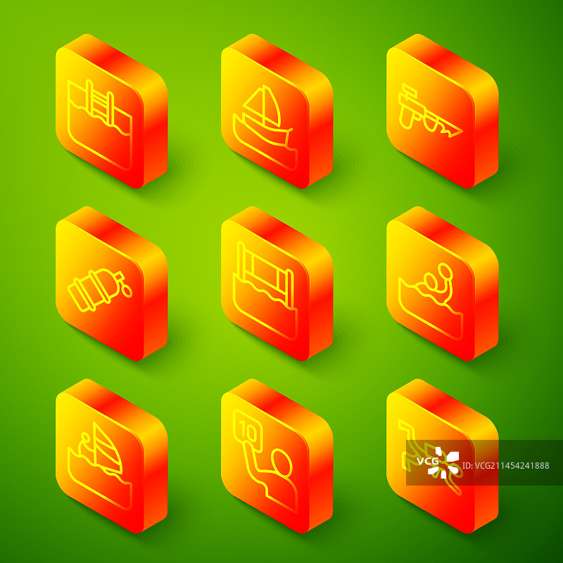 线条游泳池游艇帆船图片素材