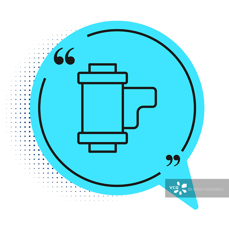 黑色线条复古胶卷相机盒图片素材