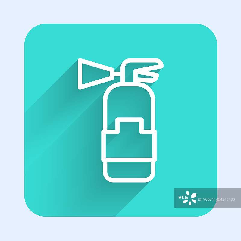带有白色线条的灭火器图标图片素材