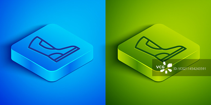 2.5D线条消防靴图标图片素材