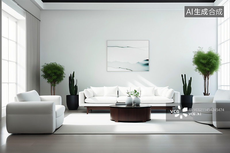【AI数字艺术】中式极简风格家居装饰图片素材