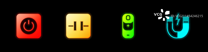 电源按钮电解电容器电池图片素材