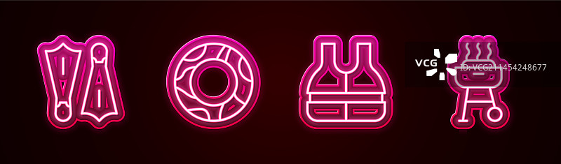 橡胶脚蹼救生圈系列图片素材