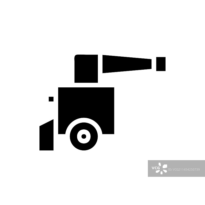 黑色军用大炮图标图片素材