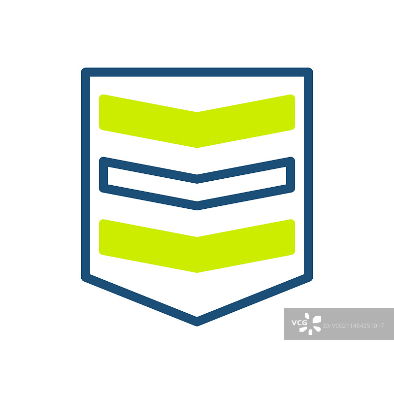 绿蓝色双色调军事徽章图标图片素材