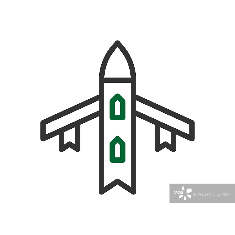 军用双色灰绿色飞机图标图片素材