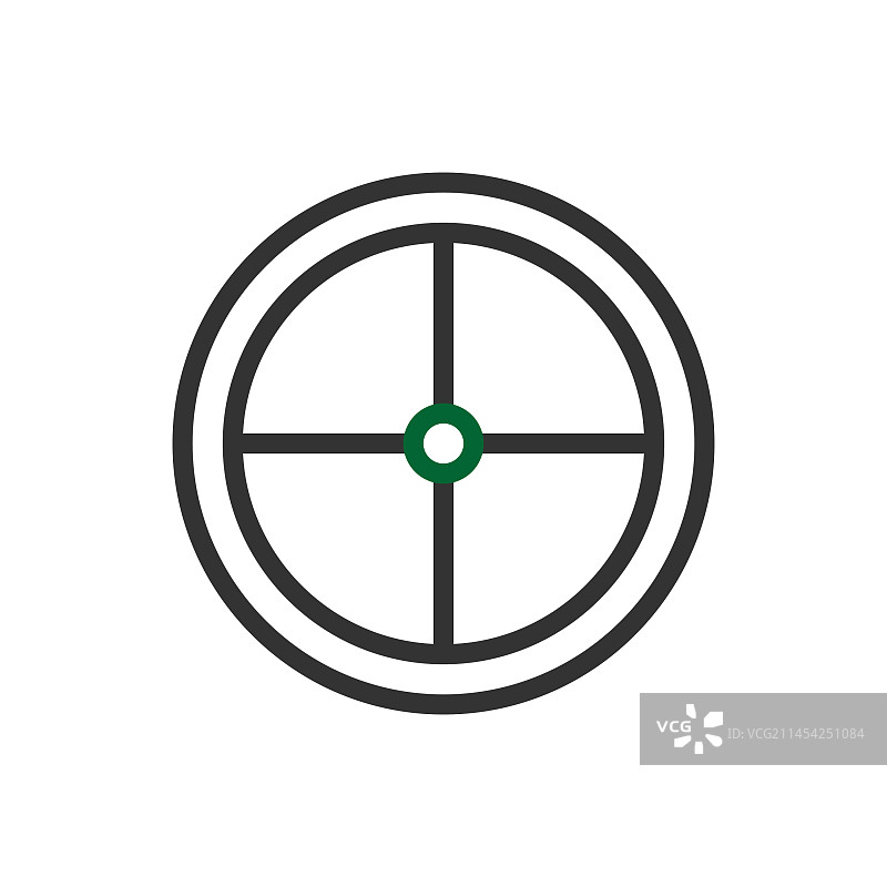 双色灰色绿色军事目标图标图片素材