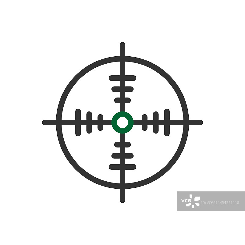 双色灰色绿色军事目标图标图片素材
