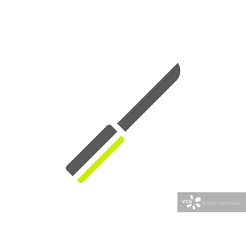 绿色蓝色渐变军用刀具图标图片素材