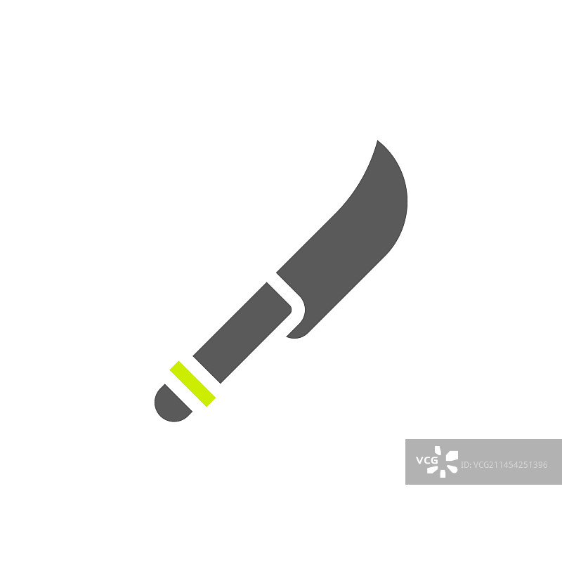 绿色蓝色渐变军用刀具图标图片素材