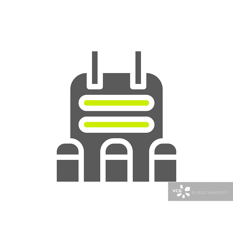 绿色蓝色渐变色防弹衣图标图片素材