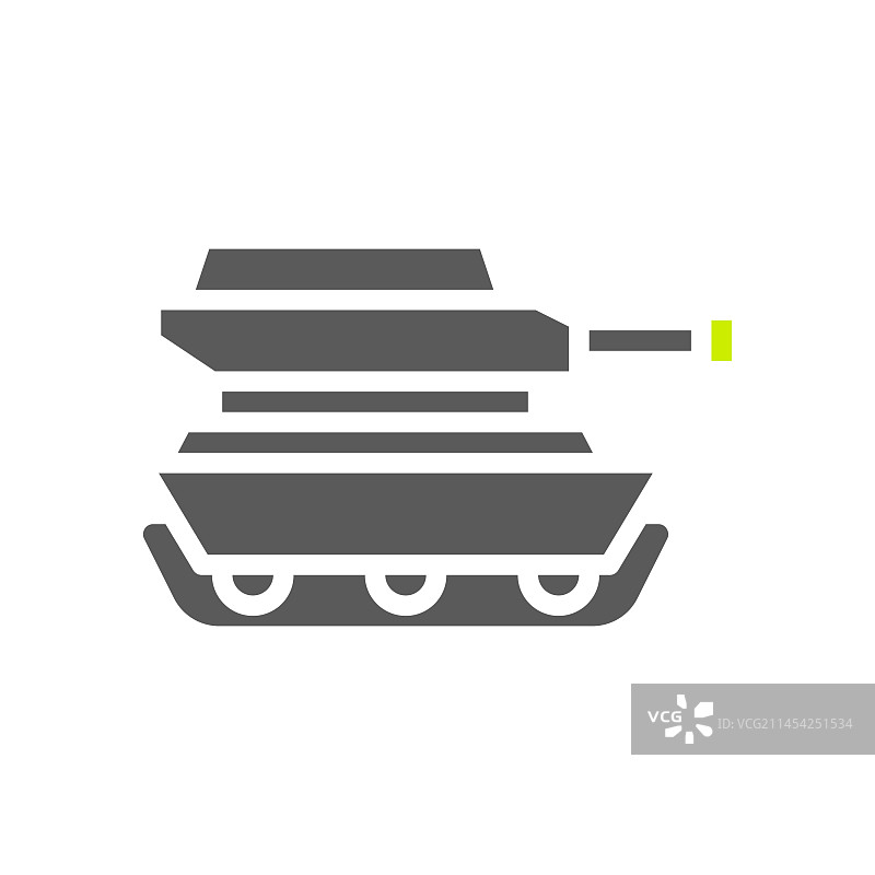 军事坦克图标，绿蓝色渐变图片素材