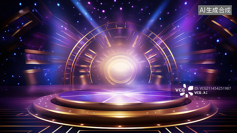 【AI数字艺术】炫彩高级产品展台电商背景图片素材