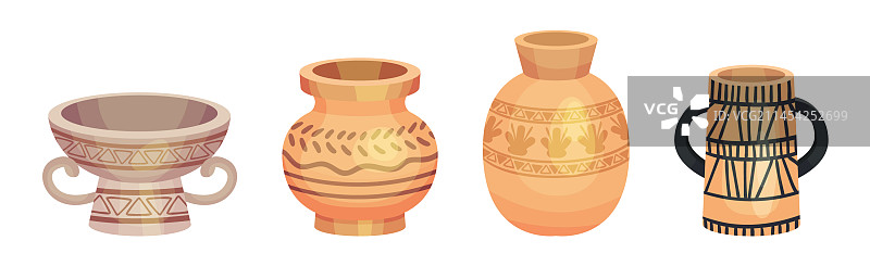 陶瓷花瓶和手工陶土容器图片素材