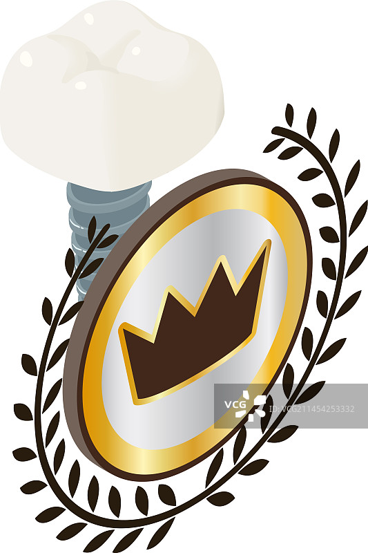 牙齿种植等距牙科图标图片素材