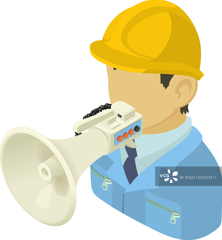 2.5D承包商对话气泡图标图片素材